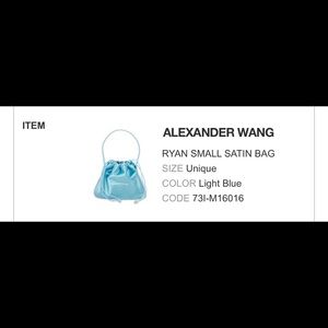 Alexander Wang Satin bag